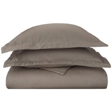 SUPERIOR  Impressions by Luxor Treasures FLAFQDC SLGR Cotton Flannel Full-Queen Duvet Cover Set Solid; Grey FLAFQDC SLGR